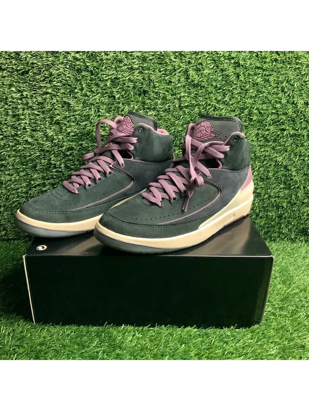 Nike Air Jordan 2 Retro Off Noir-Mauve Womens Sz 11-Mens Sz 9.5